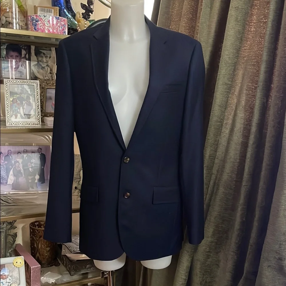 J.Crew Ludlow Suit Jacket 100% American Wool Blue 36R